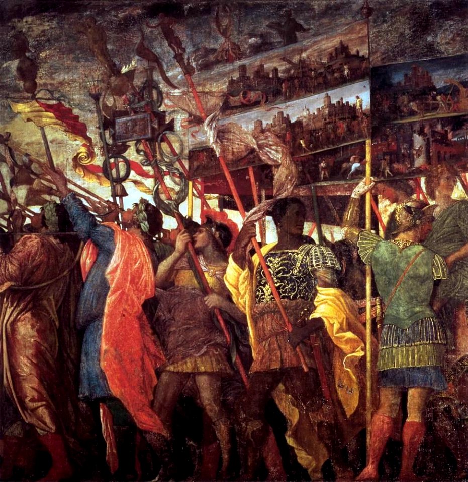 Andrea Mantegna - The Triumphs of Caesar - Trumpeters and Standard-Bearer - WGA13990