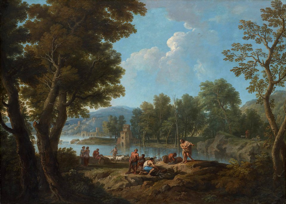 Andrea Locatelli - Landschaft mit Fischern - GG 1648 - Kunsthistorisches Museum