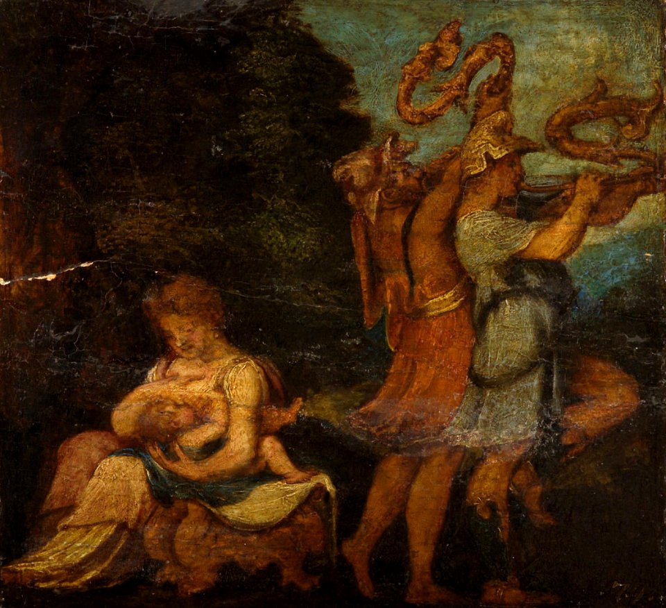Andrea Meldolla, gen. Schiavone - Jupiter wird von Amalthea aufgezogen - GG 1991 - Kunsthistorisches Museum