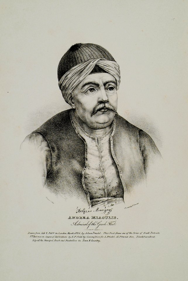 Andrea Miaoulis Admiral of the Greek Fleet - Friedel Adam De - 1832