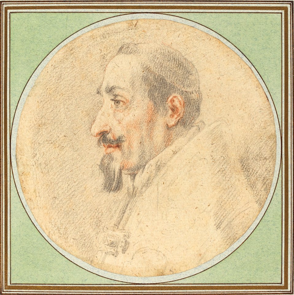 Andrea Sacchi Pope Alexander VII Drawing