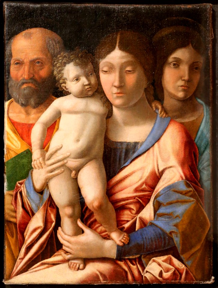 Andrea mantegna, sacra famiglia con una santa (verona, castelvecchio) 00,0