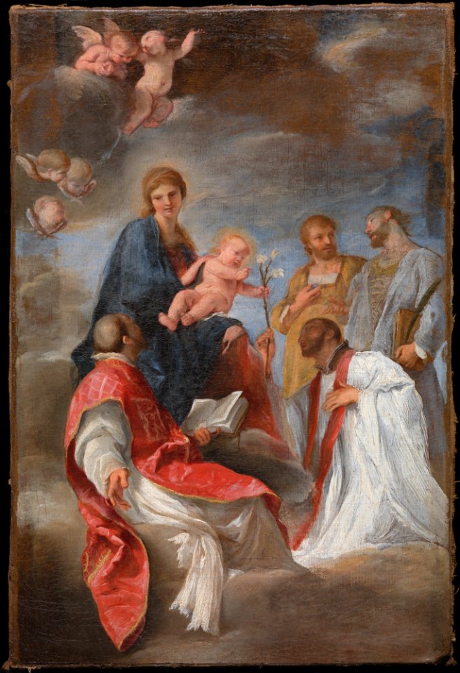 Andrea Sacchi - The Madonna and Child with Saints Ignatius of Loyola, Francis Xavier, Cosmas and Damian - 2017.10 - Detroit Institute of Arts