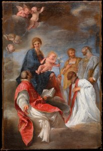 Andrea Sacchi - The Madonna and Child with Saints Ignatius of Loyola, Francis Xavier, Cosmas and Damian - 2017.10 - Detroit Institute of Arts