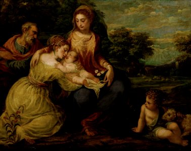 Andrea Meldolla, gen. Schiavone - Hl. Familie mit Katharina und Johannesknaben - GG 325 - Kunsthistorisches Museum