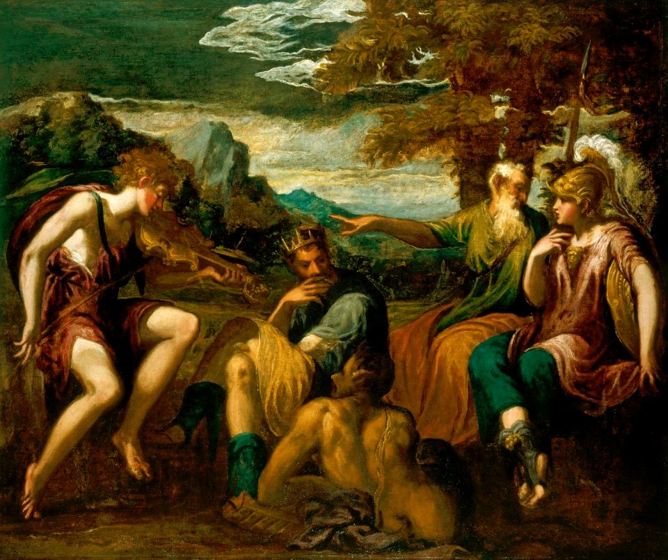 Andrea Schiavone (c. 1500-1563) - The Judgement of Midas - RCIN 402862 - Royal Collection