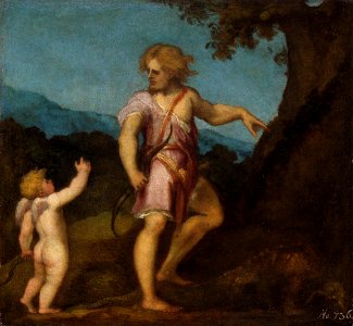 Andrea Schiavone - Apollo and Eros GG 115