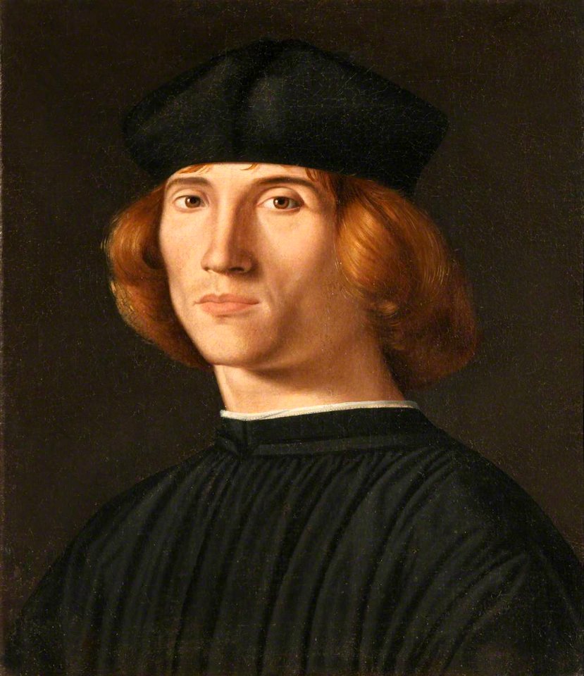 Andrea Previtali (1480-1528) - Portrait of an Unknown Young Man in a Black Cap - 1535123 - National Trust
