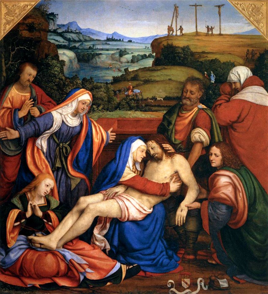 Andrea Solario - Lamentation over the Dead Christ - WGA21603