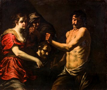 Andrea Vaccaro and Nicola Vaccaro - Salome receiving the Head of Saint John the Baptist. Free illustration for personal and commercial use.