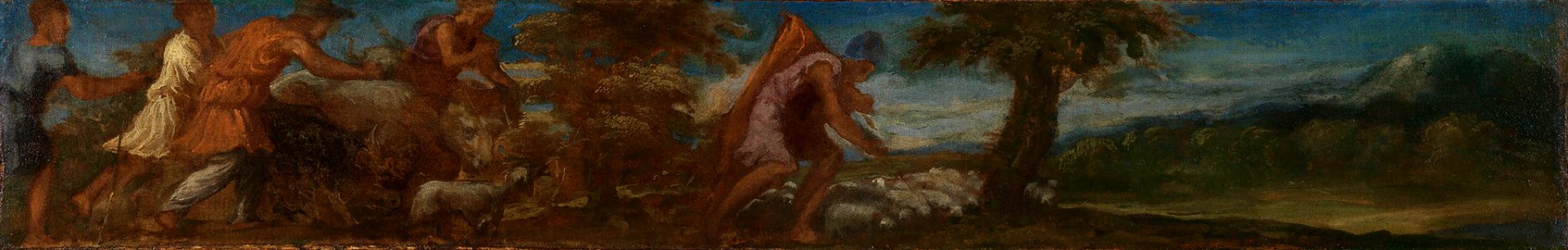 Andrea Schiavone (c. 1500-1563) - Jacob Tending to his Flocks of Sheep - RCIN 402891 - Royal Collection