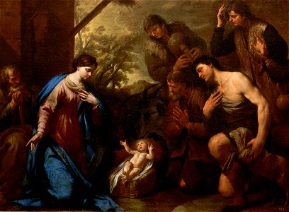 Andrea Vaccaro, , Kunsthistorisches Museum Wien, Gemäldegalerie - Anbetung der Hirten - GG 2179 - Kunsthistorisches Museum