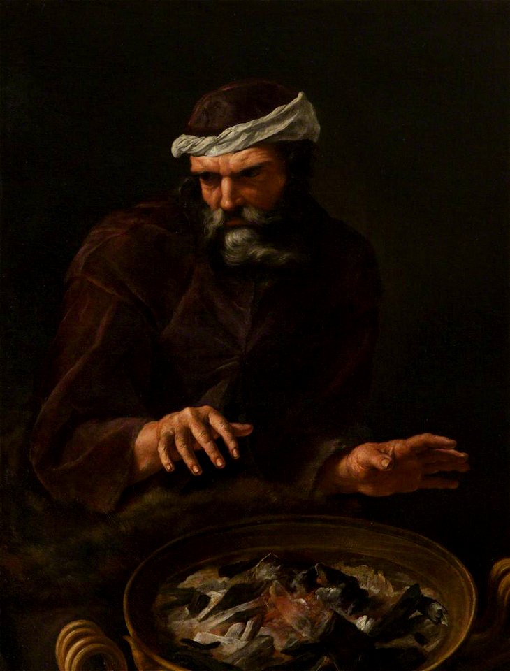 Andrea Sacchi (1599-1661) (possibly) - Winter, A Bearded Man Warming His Hands - 108869 - National Trust