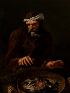 Andrea Sacchi (1599-1661) (possibly) - Winter, A Bearded Man Warming His Hands - 108869 - National Trust. Free illustration for personal and commercial use.