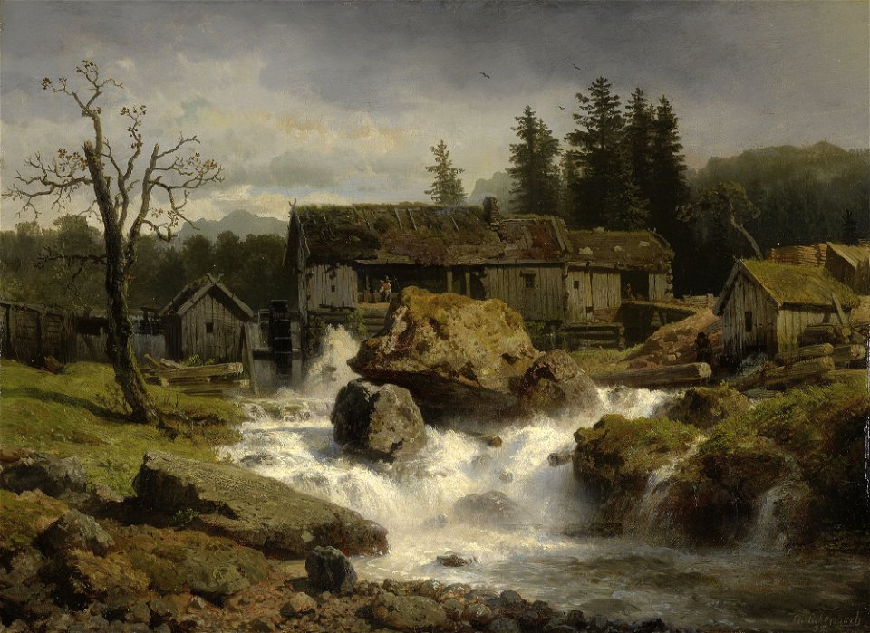 Andreas Achenbach (1815-1910) - The Mill - RCIN 406973 - Royal Collection