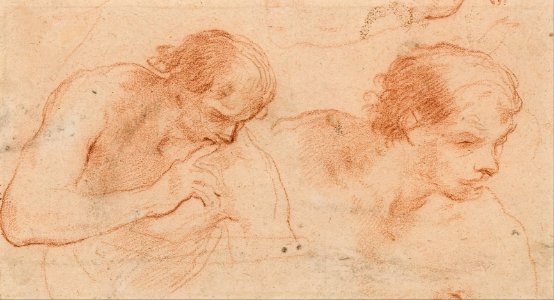Andrea Sacchi - Two studies of the bust of a man turned towards the right - Google Art Project