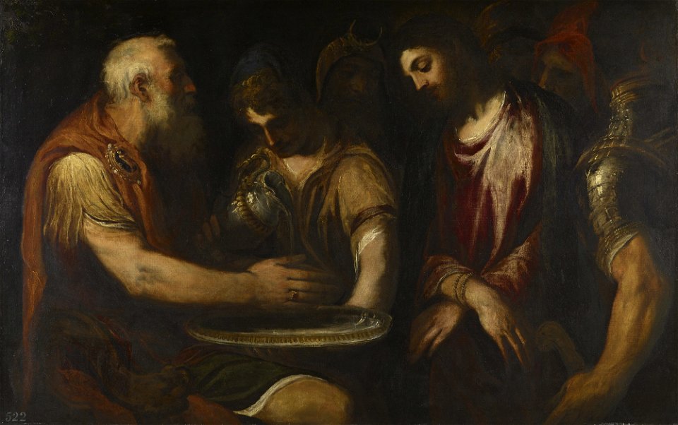 Andrea Schiavone (c. 1500-1563) - Christ before Pilate - RCIN 402802 - Royal Collection