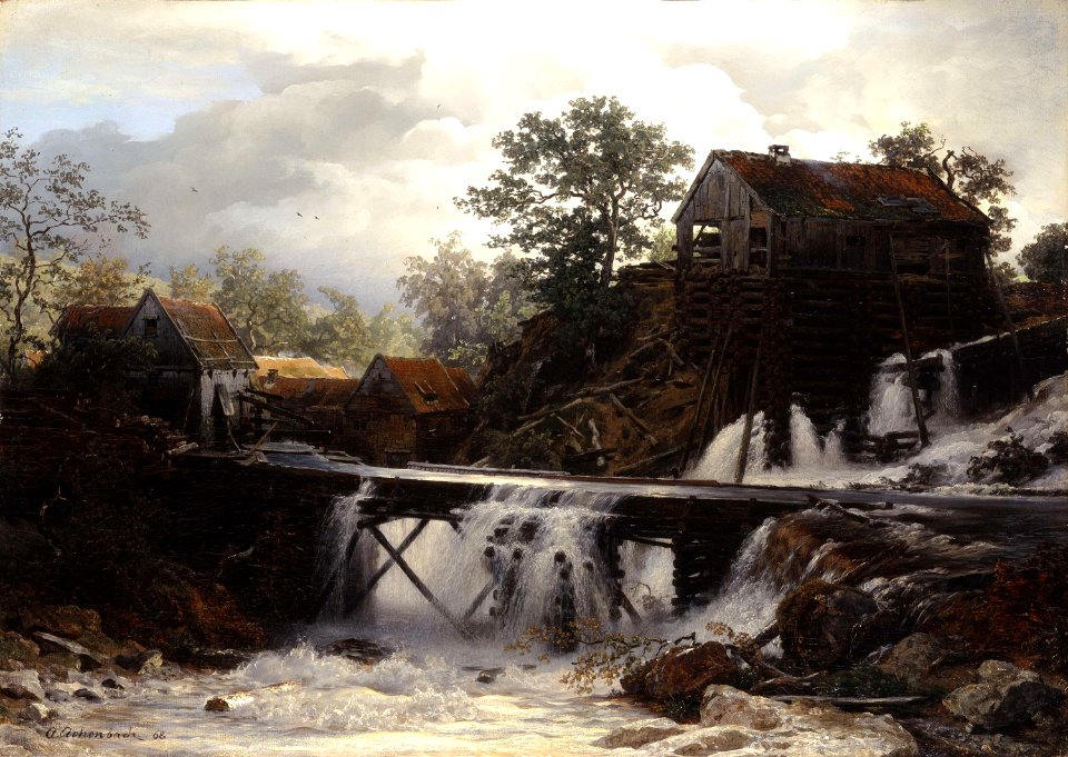 Andreas Achenbach - Eine Sägemühle in Westfalen