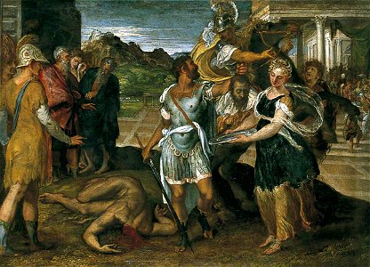 Andrea Schiavone (c.1500-1563) - The Execution of Saint John the Baptist - 1963P9 - Birmingham Museums Trust
