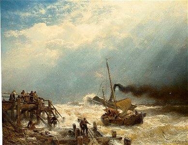 Andreas Achenbach - Hafen von Ostende, 1858