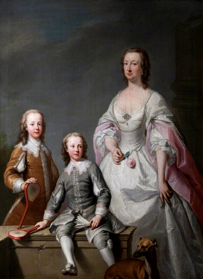 Andrea Soldi (c.1703-1771) - Mary Assheton (1695–1776), Lady Curzon, with Her Two Sons, Nathaniel Curzon (1726–1804), 1st Baron S - 108871 - National Trust