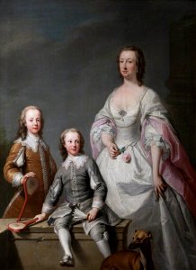 Andrea Soldi (c.1703-1771) - Mary Assheton (1695–1776), Lady Curzon, with Her Two Sons, Nathaniel Curzon (1726–1804), 1st Baron S - 108871 - National Trust