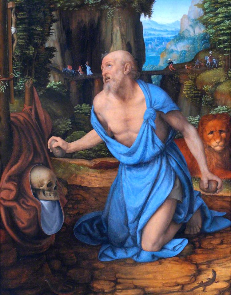 Andrea Solario (attributed to) - Saint Jerome in the Wilderness, c.1510–1515