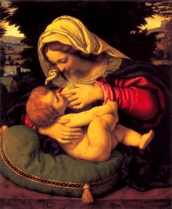 Andrea Solario - Madonna of the Green Cushion - WGA21602