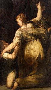 Andrea Meldolla, gen. Schiavone - Knieende Frau mit Kind - GG 2364 - Kunsthistorisches Museum