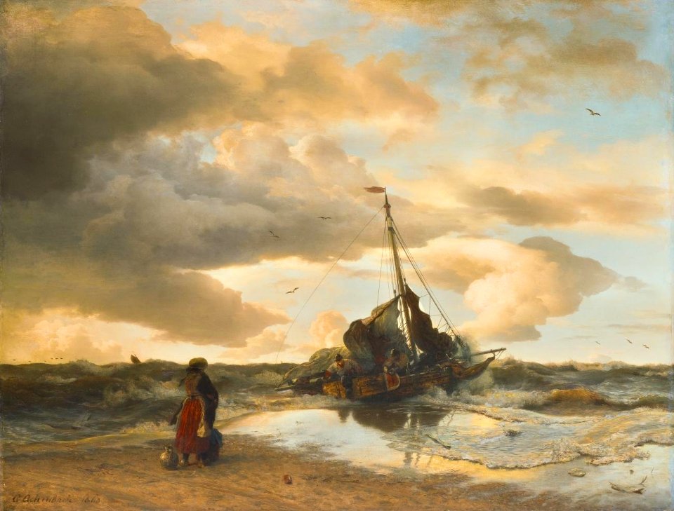 Andreas Achenbach - Rückkehr der Krabbenfischer (1863)