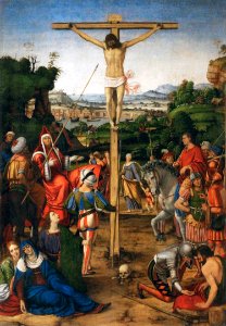 Andrea Solario - The Crucifixion - WGA21599. Free illustration for personal and commercial use.