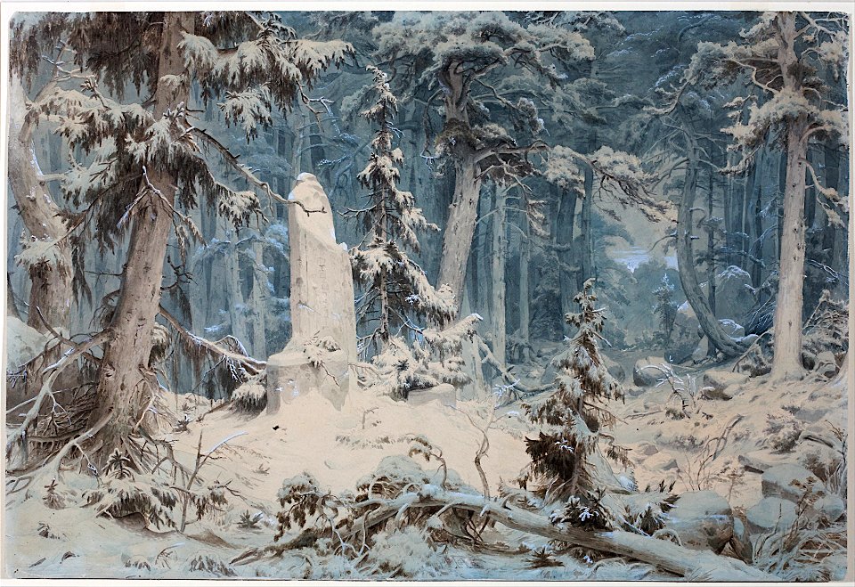 Andreas Achenbach - Snowy Forest - Google Art Project