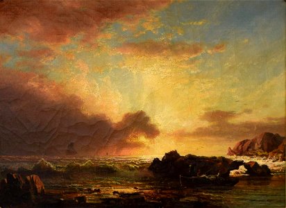 Andreas Achenbach - Sunset by the Sea - 1921.218.1 - Reading Public Museum