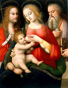 Andrea Piccinelli known as il Brescianino - Madonna with Child and Saints John the Baptist and Girolamo - Google Art Project. Free illustration for personal and commercial use.