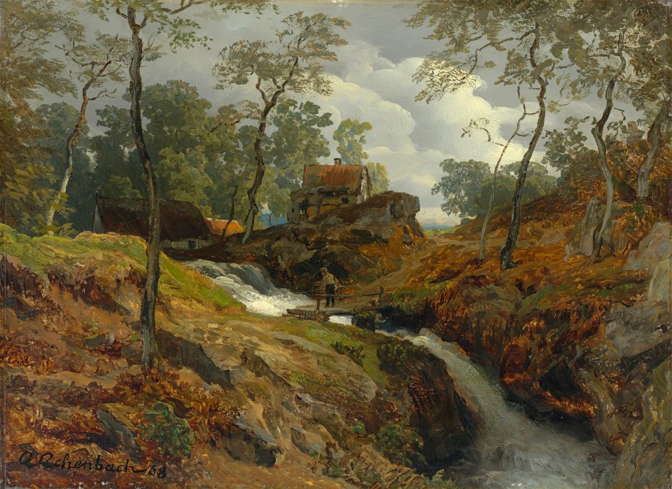 Andreas Achenbach - Am Wildbach, 1868