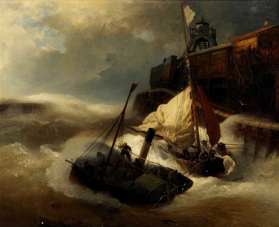 Andreas Achenbach - Geballte Kräfte in der rauen See