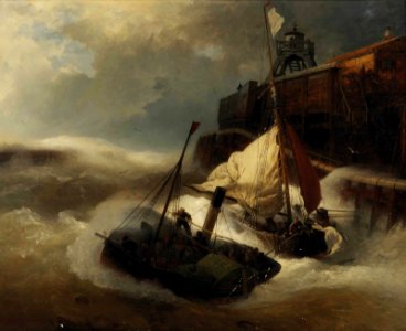 Andreas Achenbach - Geballte Kräfte in der rauen See