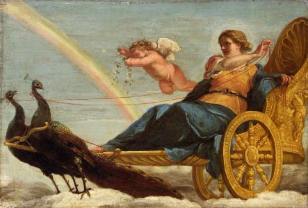 Andrea Sacchi, , Kunsthistorisches Museum Wien, Gemäldegalerie - Juno auf dem Pfauenwagen - GG 142 - Kunsthistorisches Museum