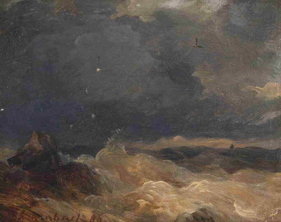Andreas Achenbach - Stürmische Küste (1888)