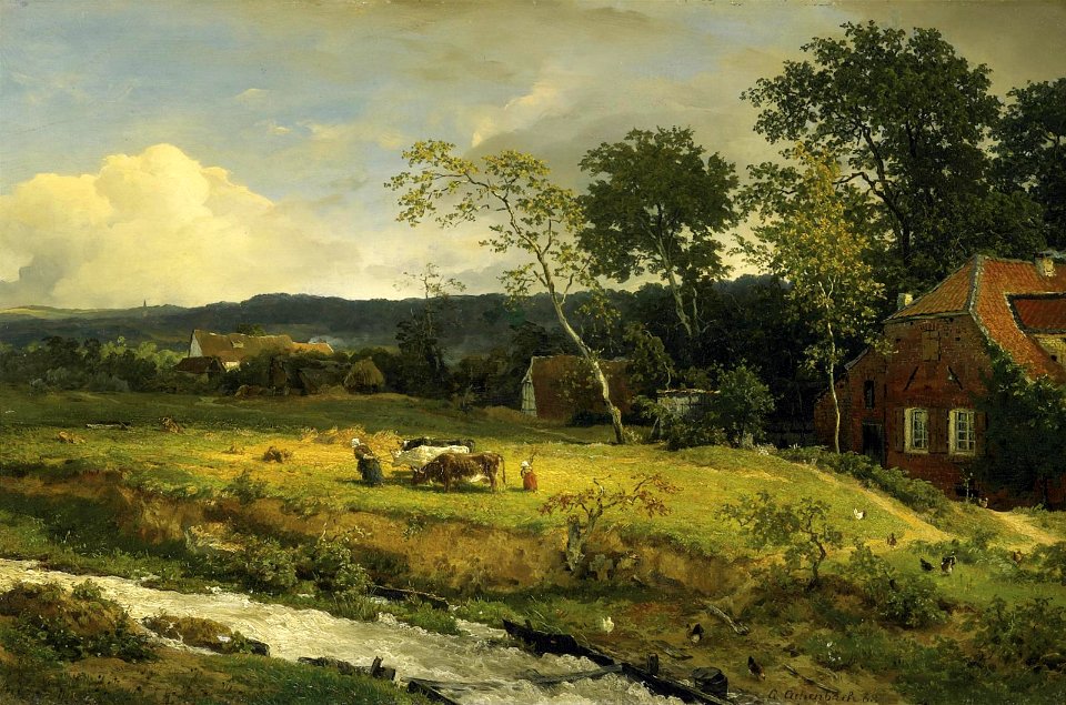 Andreas Achenbach - Landschaft in Hessen