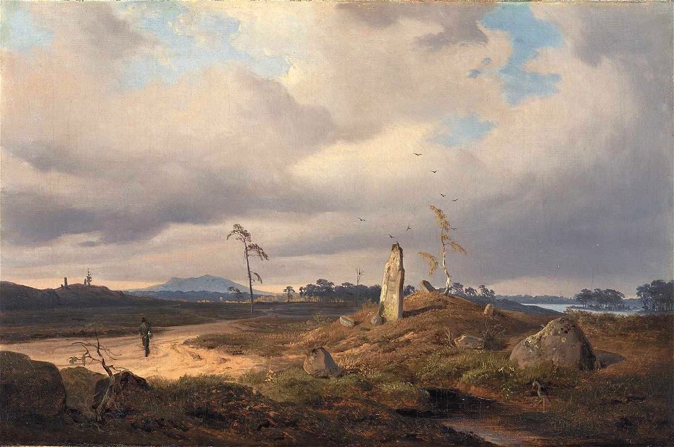 Andreas Achenbach - Landschaft mit Runenstein - 14599 - Bavarian State Painting Collections