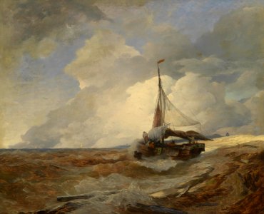 Andreas Achenbach Fischerboot in Seenot 1893