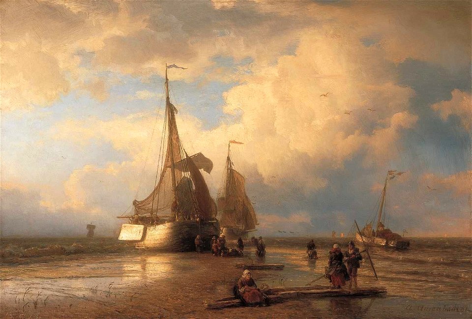 Andreas Achenbach - Strandbild mit Fischern - 15502 - Bavarian State Painting Collections
