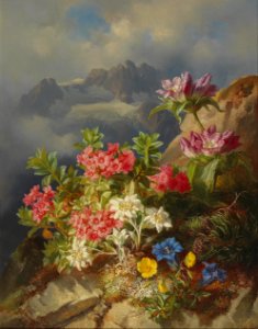 Andreas Lach - Still Life with Alpine Flowers