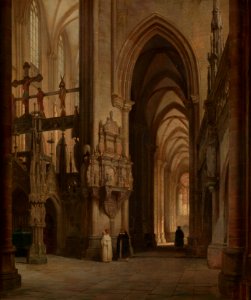 Andreas Christian Ludwig Tacke (1823-99) - Interior view of Halberstadt Cathedral - RCIN 403697 - Royal Collection