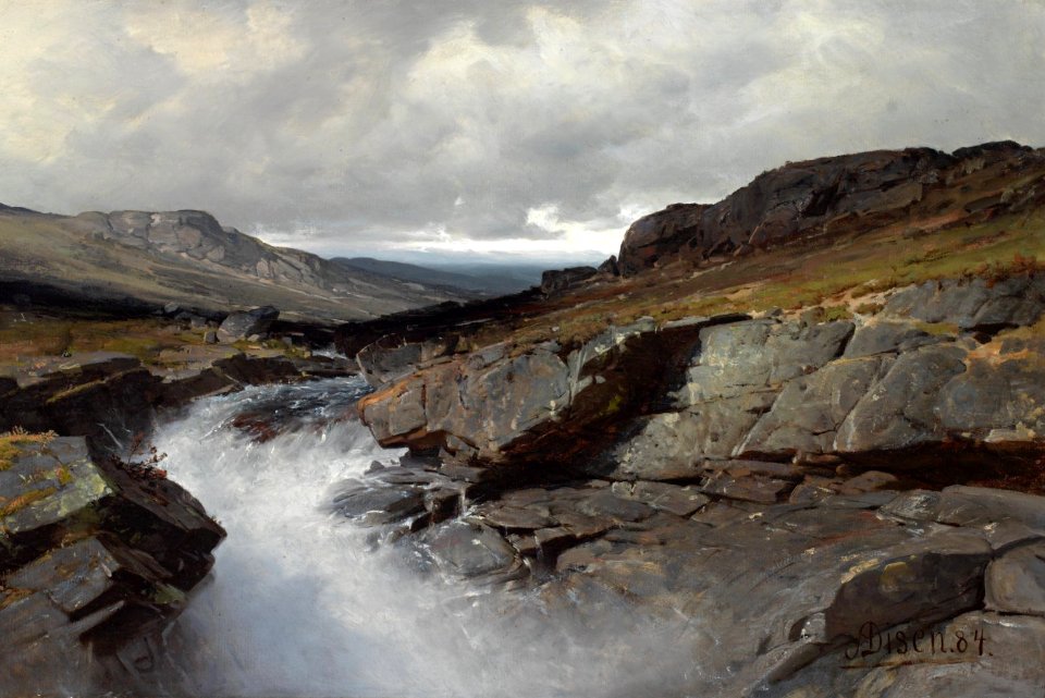 Andreas Edvard Disen - Fjellparti (1884)