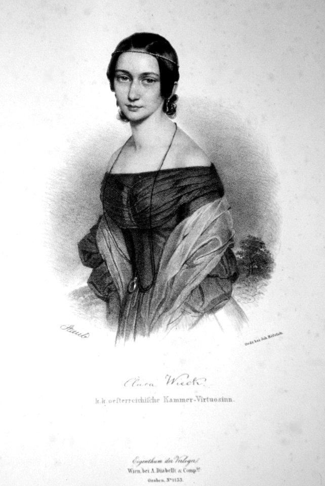 Andreas Staub - Clara Wieck (Lithographie 1839)