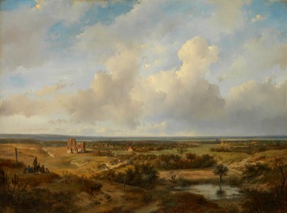 Andreas Schelfhout - Gezicht op Haarlem