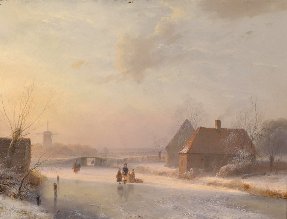 Andreas Schelfhout Holländische Winterlandschaft