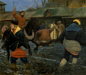 Andrei Ryabushkin - Seventeenth-Century Moscow Street on a Public Holiday - Google Art Project detail3
